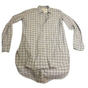 Frank & Eileen / Blue grey checked plaid Cotton Button Down Shirt Size small s